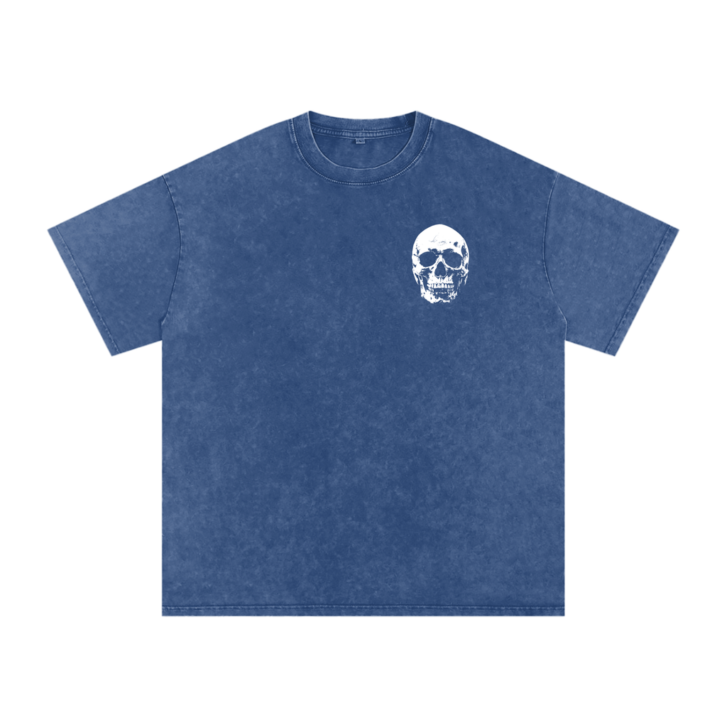 Skull Barbed Wire - Snow Washed Oversized