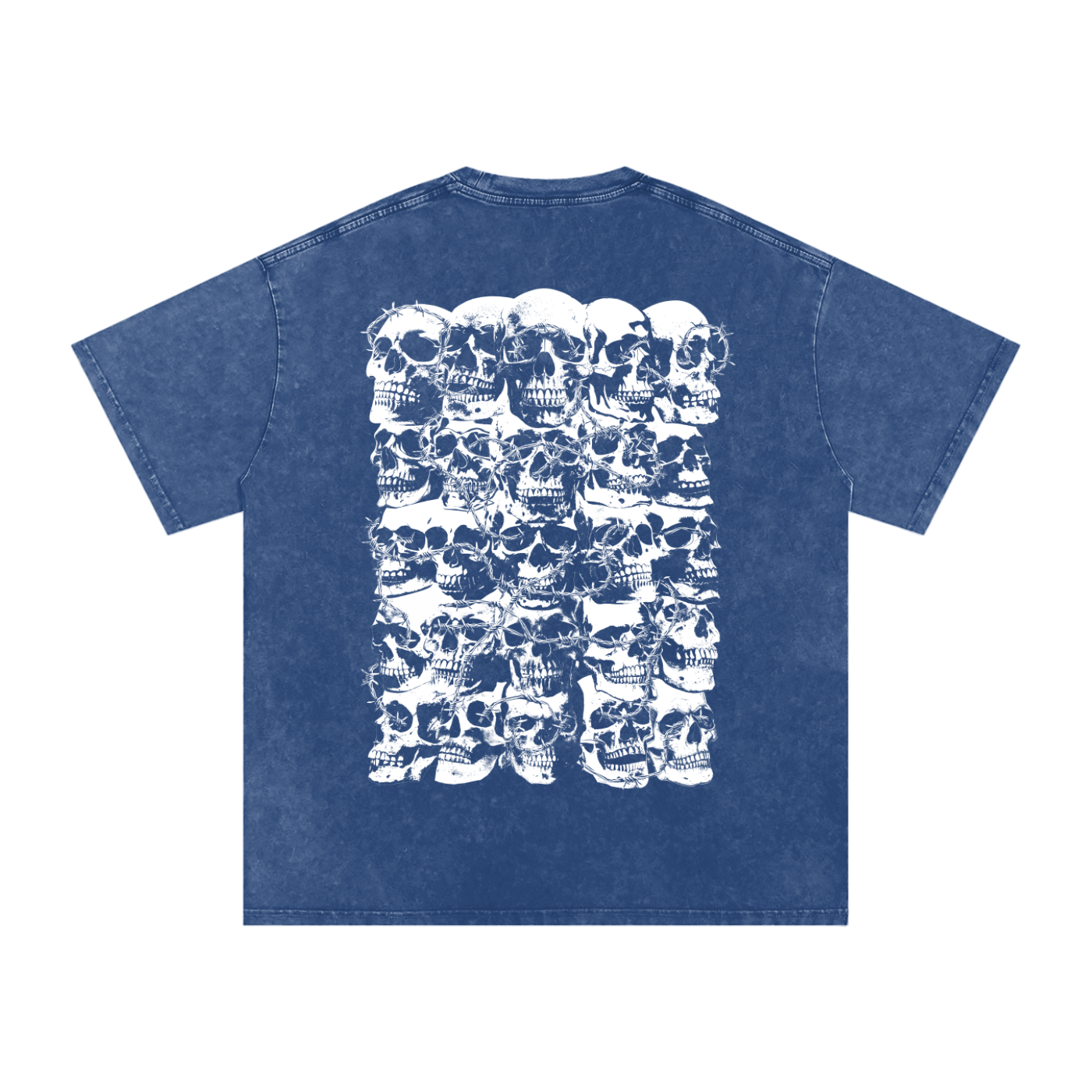 Skull Barbed Wire - Snow Washed Oversized