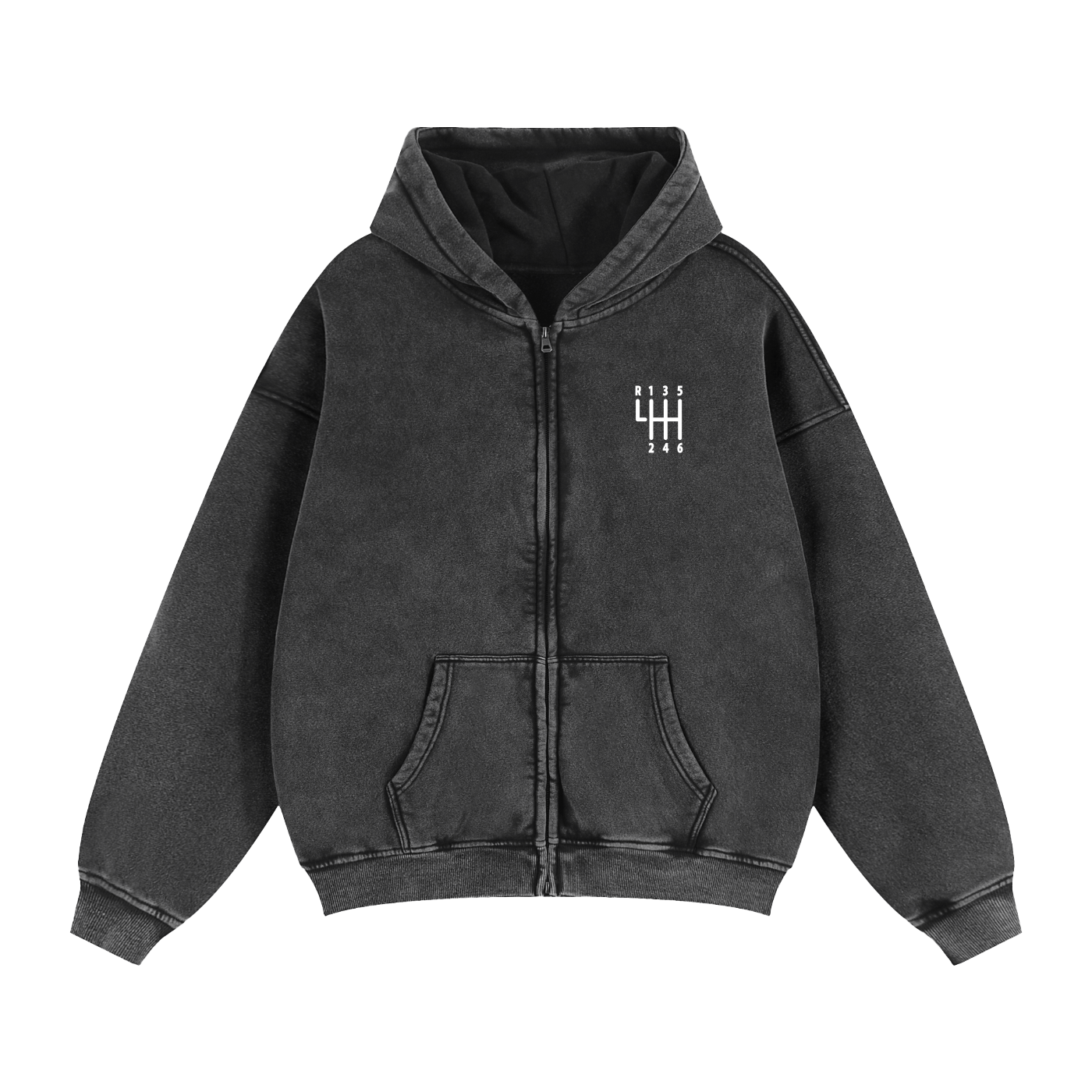 Manual Transmission - Zip-Through Boxy Fleece Hoodie
