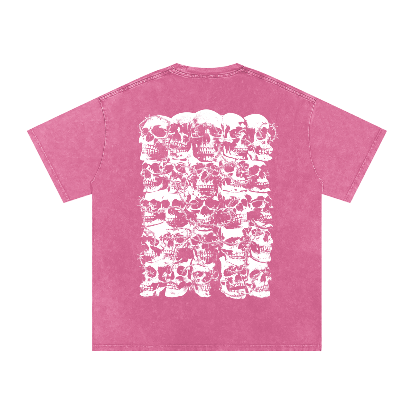 Skull Barbed Wire - Snow Washed Oversized