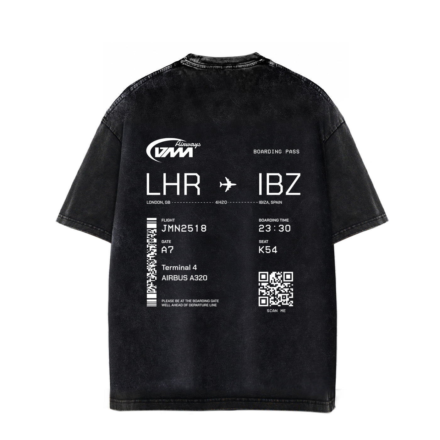 LHR->IBZ - Snow Washed Oversized