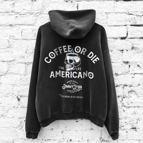 Coffee or die - Zip-Through Boxy Fleece Hoodie