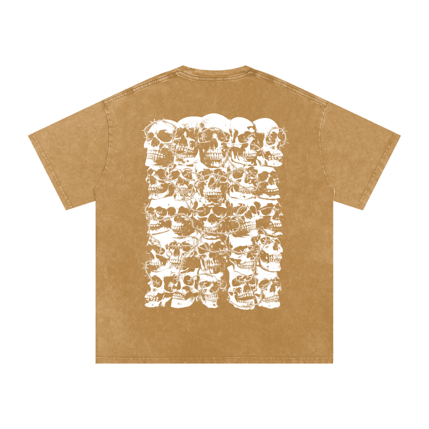 Skull Barbed Wire - Snow Washed Oversized